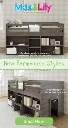 the new farmhouse style bunk bed is now available