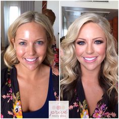 Before & after wedding hair and makeup, perfect bridal look bronzed beach beachy waves vintage feel I want my hair like this ideas @privebeauty Blonde Bridal Makeup, Makeup Over 40, Dyed Red Hair, Medium Length Hair Men, Mom Hairstyles, Light Hair Color, Bridal Makeup Looks