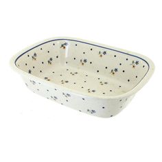 a white and blue dish with stars on it