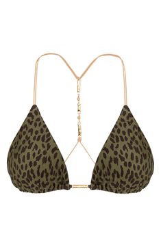 This triangle swim top heats up the beach with a hardware-embellished back strap that shines under the sun. Adjustable back tie closure Lined, with removable soft cups 84% polyamide, 16% elastane Hand wash, dry flat Made in Brazil Hispanic & Latinx Owned/Founded Triangle Swim Top, Vix Swimwear, Soft Cup, Swim Top, Back Strap, Nordstrom