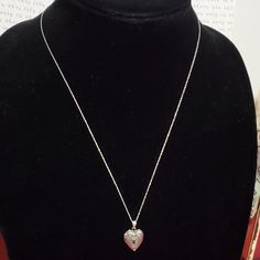 White Gold Heart Locket Pendant Necklace Pre-Owned Condition, Hairlines/Scratches. See Photos As Part Of The Description. Stamped 14kt White Gold Heart Necklace, Gold Heart Locket, Locket Pendant Necklace, Gold Heart Necklace, Heart Locket, Gold Heart, Heart Of Gold, Heart Necklace, Locket