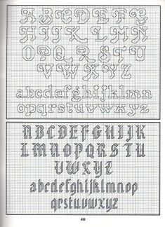 an old fashioned cross stitch pattern with the letters and numbers in each letter, as well as