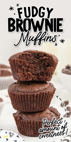 Brownie Muffins Classic Brownies, Ultimate Brownies, Brownie Muffins, Muffins Easy, Muffin Batter, Types Of Chocolate, Chocolate Heaven, Fudgy Brownies, Chocolate Craving