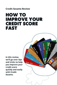 an advertisement for credit cards with the words how to improve your credit score fast on it