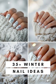 Get ready to flaunt your winter nails with these 35 stunning winter nail ideas. From cozy knits to sparkling snowflakes, we've got the perfect inspiration for your seasonal manicures. Whether you prefer bold and vibrant shades or subtle and elegant designs, there's something here for everyone. Stay on-trend this winter and elevate your nail game with these fabulous ideas. Winter Manicure Ideas For Short Nails, Winter Nail Inspiration, Winter Nails Gel, Winter Manicure, Short Gel Nails