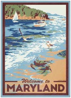 an image of a welcome to maryland poster