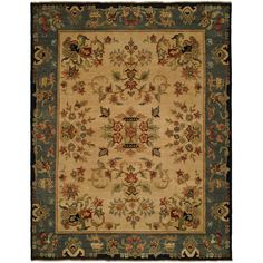 A delightful contrast-bordered rug, inspired by antique needlepoint and floral patterns, woven from premium 100% hand-spun wool. Antique Needlepoint, Wool Area Rug, Rug Store, Hand Spun Wool, Floral Patterns, Wool Area Rugs, Rugs Online, Needlepoint, Bed Bath Beyond