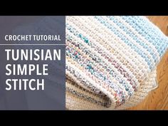 a crochet afghan is shown with the text, how to make a turkish simple stitch