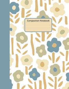 the composition notebook is designed to look like flowers