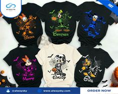 Custom Disney Skeleton Halloween Shirt, Custom Name & Character Disney Skeleton Shirt, Disney Skeleton Family Shirts, Halloween Group Shirt - Where Art Meets Style.  halloween family tee,  custom halloween,  halloween 2024,  Disney Vacation,  halloween party,  Mickey Ghost Shirt,  Mickey and friends,  disneyland halloween,  Disney Halloween,  mickey skeleton, halloween matching,  mickey halloween,  disneyworld shirt ... Disney Skeleton, Skeleton Family, Character Disney, Halloween Group, Disneyland Halloween, Mickey Halloween, Disney World Shirts, Skeleton Shirt, Skeleton Halloween