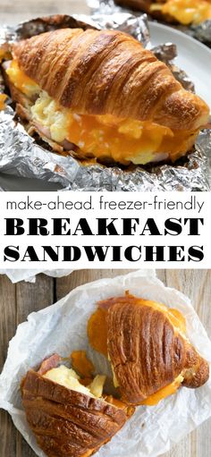 this breakfast sandwich is made with fresh bread and cheese