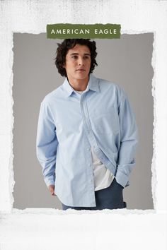 Made from soft oxford cotton/Full button-up front/Single chest pocket/Curved hem/Striped pattern/This shirt is Real Good: made with the planet in mind and a promise to continue to do better Everyday Shirt With Button Closure, Everyday Shirt With Pockets And Spread Collar, Everyday Cotton Shirt With Button Closure, Cotton Shirt With Button Closure For Everyday, Cotton Button-up Shirt With Welt Pockets, Everyday Cotton Shirt With Buttons, Everyday Collared Shirt With Welt Pockets, Everyday Cotton Shirt, Everyday Shirt With Welt Pockets And Spread Collar