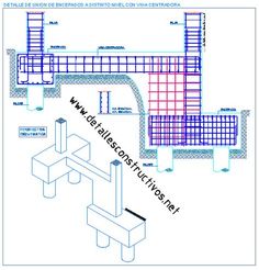 an architectural drawing shows the various sections of a building and how they are connected to each other