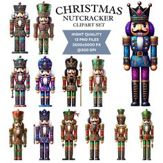 christmas nutcracker clipart set includes 25 high quality images and 2, 500 dpi png files