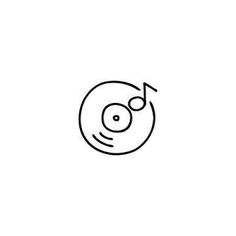 a black and white drawing of a record player's head with the number seven on it