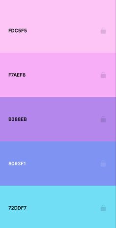 an image of the color scheme for different types of font and numbers on this page