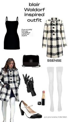 Blair Waldorf inspired outfit well the coat is from SSENSE , the stockings are from agent provocateur ,the heels from shein and lastly the gloves from Amazon.....❤️ Blair Waldorf Outfits Winter, Gossip Girl Blair Outfits, Blair Waldorf Inspired Outfits, Blair Fashion, Estilo Blair Waldorf, Blair Waldorf Outfits, Blair Waldorf Style, Ny Outfits, Gossip Girl Outfits