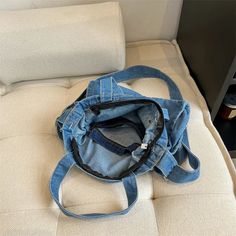 UAKISS - Denim Cloth Women Shoulder Bag Girl Light Blue Canvas Fabric Handbag Women Casual Tote Canvas Crossbody Bag For Women Mens Satchel, Travel Crossbody, Soft Pattern, Fabric Handbags, Crossbody Bags For Travel, Women Crossbody Bag, Pearl Bag, Canvas Messenger Bag, Women Shoulder Bag