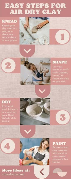 an info sheet with instructions on how to use clay