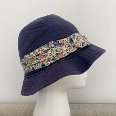 Nautica Girl’s Denim Bucket Hat - Blue Floral- One Size- suggesting fitting 6-9T. Garment manufacturer label removed. Dry-cleaned. In very good preloved condition. Summer Bucket Hat, Denim Bucket Hat, Summer Bucket, Hat Crafts, Summer Girls, Blue Floral, Bucket Hat, Winter Hats, Crochet Hats