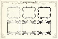 an old fashioned set of ornate frames