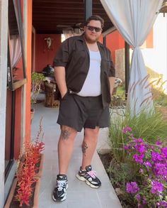 Big Guy Summer Outfit, Men’s Plus Size Summer Fashion, Men’s Streetwear Summer, Mens Big And Tall Fashion Summer, Plus Size Men Outfits Casual Summer, Big Guy Outfits Summer, Big Guy Summer Fashion, Large Men Fashion Casual Outfits