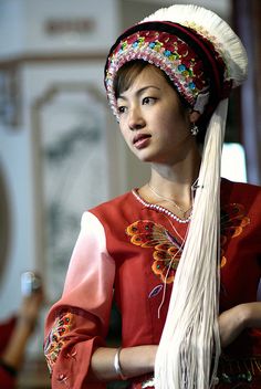 Bai woman, Yunnan, China Historical Clothes, Yunnan China, Ethnic Fashion, Tibet