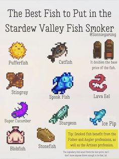 the best fish to put in the stardew valley fish smoker