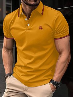 Mustard Yellow Outfit, Mustard Outfits, Mens Business Casual, Restaurant Uniforms, Casual Indian Fashion, Men Fashion Casual Shirts, Mens Fashion Blog, Men Plus Size