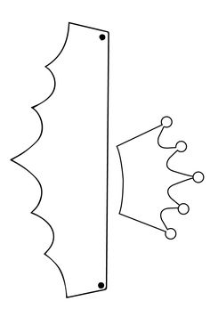 a drawing of the outline of a crown