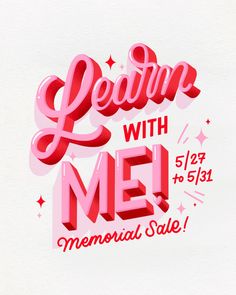 a red and white poster with the words leadin with me memorial sale on it