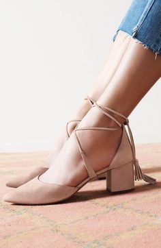 Halogen® Iris Lace-Up d'Orsay Pump (Women) $100 at Nordstrom Gold High Heel Sandals, Cheap Heels, Hak Tinggi, Mode Ulzzang, Gold High Heels, Mid Heels Pumps, Armani Prive, Shoes Heels Pumps