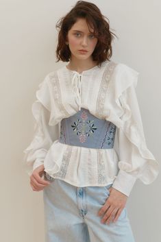 Blue Сhestnut Tree Floral Linen Corset Women Underbust Top Embroidered Peasant Bustier Eyelet Grommet Boho Bohemian Chic Summer Clothing MORE CORSETS - FIND HERE: https://www.etsy.com/shop/INSIDEOUTGIFT?ref=seller-platform-mcnav&section_id=38210686 ------------------------------------------------------ * ORDER INFORMATION * 1) You can see the price for 1 item in the listing. 2) To order the couple set - put 2 items with their individual parameters to the cart separately, please. Also, you can or Linen Corset, Eyelets & Grommets, Tulle Top, Underbust Corset, Summer Clothing, Bustiers, Bohemian Chic, Fashion Fabric, Corsets