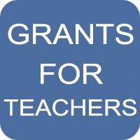 a blue sign with the words grants for teachers