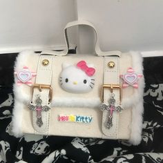 Theme - Y2K · sugarplum · Online Store Powered by Storenvy Kawaii Shopping, Pretty Purses, Cream Bag, Bucket Backpack, Trippy Visuals, Cat Profile, Kitty Items, Cream Bags, Hello Kitty Items