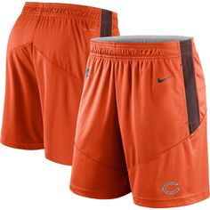 From work to the gym then home, get ready for any on-the-go event in these Nike Chicago Bears sideline knit shorts. They are made from Nike Dri-FIT technology, so you will stay dry and comfortable during any workout. These shorts feature mesh-lined slash pockets on each hip as well as authentic Chicago Bears graphics to show you're a true fan. Flannel Shorts, Nike Brown, Nfl Chicago Bears, Nike Orange, Terry Shorts, Uniform Design, Brown Shorts, Training Shorts, Cleveland Browns