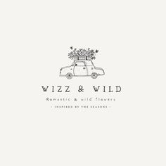 the logo for wizz and wild, a flower shop that sells flowers in bloom