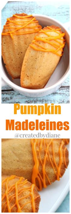 pumpkin madeeleines are an easy and delicious treat for fall