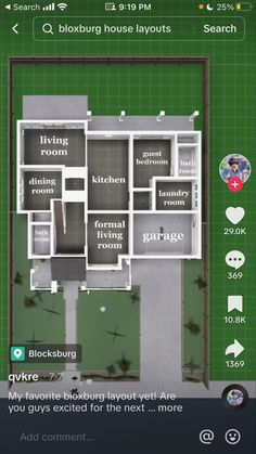 the floor plan for a house with lots of room and space to move around it