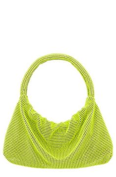 Vibrant mesh makes a stunning statement on a party-ready bag designed with a slouchy silhouette that will complement your trend-savvy looks. Magnetic-snap closure Top carry handle Interior wall pocket Lined Synthetic Imported Chic Party Shoulder Bag Tote, Chic Party Tote Shoulder Bag, Chic Tote Shoulder Bag For Events, Spring Evening Handheld Shoulder Bag, Chic Event Tote Shoulder Bag, Summer Party Bag With Double Handle, Summer Party Bags With Double Handle, Spring Evening Top Handle Shoulder Bag, Spring Party Shoulder Bag With Top Handle