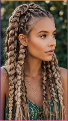 Irish Braids, Scandinavian Braids, Viking Braided Hairstyles, Braid Ideas For Long Hair, Fashion Show Hairstyles, Braids For White Women, Prince Hair, Hair Mistakes, Beautiful Hairstyle