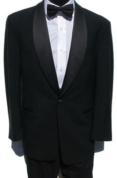 Mens Classic Black One Button Tuxedo Package    **The color shown in the pictures is the closest representation of the actual color I am able to capture digitally and will vary depending on your monitor settings.**  Notice what the stars are wearing on Red Carpets recently?  Yes the one button shawl tuxedo is back and very much in demand.  This fabulous jacket has a single breasted one button front and a non-vented back.  It a Shawl Tuxedo, Button Shawl, Satin Shawl, Red Carpets, Wedding Formal, Prom Wedding, Formal Wedding, Black Tie, Single Breasted