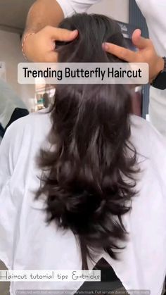 Butterfly Haircut Air Dry, Bufferfly Haircut, Butterfly Haircut Back View, Butterfly Haircut For Long Hair, Deep Layer Haircut, Hair Cuts Inspiration, Long Butterfly Haircut, Butterfly Haircut Medium, Butterfly Haircut Long Hair