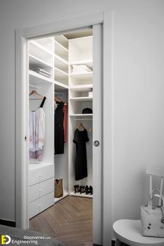 30 Amazing Corner Wardrobe Ideas | Engineering Discoveries Two Story Closet, Small Walk In Wardrobe, Walk In Closet Layout, Diy Walk In Closet, Organizing Walk In Closet, Small Walk In Closet