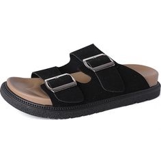 LBSFY - 2024 Summer Platform Women Slippers Fashion Elegant Outdoor Metal Buckle Slides Shoes Ladies Casual Beach Flats Sandalias Beach Slippers With Buckle Closure And Round Toe, Beach Slippers With Buckle Closure And Flat Heel, Flat Heel Beach Slippers With Buckle Closure, Flat Heel Slippers With Buckle Closure For Beach, Summer Vacation Slippers With Buckle Closure, Summer Flat Heel Slippers With Buckle Closure, Footbed Sandals With Buckle Closure For Beach Season, Flat Heel T-strap Sandals With Buckle For Beach, Flat Heel T-strap Sandals With Buckle Closure For Beach