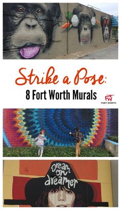 the words strike a pose 8 fort worth murals