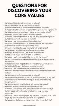 📣 Calling all seekers of self-discovery! 🌟 Are you ready to unlock your true potential and live a life that aligns with your core values? 💭💭💭 Let's dive deep and explore the questions that will help you discover your unique set of values.  Join me on this journey of self-discovery and share your insights in the comments below! 🤔🔍 #corevalues #selfdiscovery #unlockyourpotential #lifegoals #personalgrowth Core Values Worksheet, Core Values Poster, Personal Core Values, Inflammation Foods, Spiritual Reality, Writing Therapy, Therapy Worksheets, Journal Writing Prompts, Mindfulness Journal