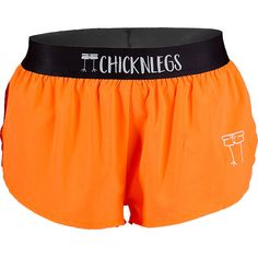 Do you have ChicknLegs? These are the brightest neon orange shorts you’ll ever see. The ChicknLegs 1.5" split running shorts are known for their lightweight fabric, ultra soft liners, comfortable waistbands, and funny printed designs. Features: ✔ Soft elastic waistband provides a smooth fit that stays in place ✔ Rear zipper pocket to stash the essentials✔ Black mesh liner offers full coverage and breathability✔ Machine washable ✔ High visibility ✔ 1.5" Inseam and 2.5" Side Split✔ Model is 5'7" - Orange Sporty Running Bottoms, Sporty Orange Bottoms For Running, Sporty Orange Running Bottoms, Orange Swim Trunks With Built-in Shorts, Orange Short Swim Trunks With Built-in Shorts, Orange Athletic Shorts With Elastic Waistband For Sports, Orange Workout Shorts For Summer, Sporty Stretch Orange Athletic Shorts, Orange Elastic Waistband Sports Shorts