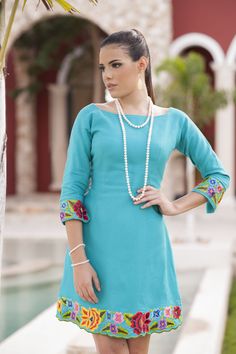 Island Fashion, Formal Dresses Short, Vestidos Vintage, Feb 13, Designer Dresses Indian, Embroidery Dress, Hot Dress