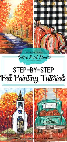 step - by - step fall painting lessons for beginners